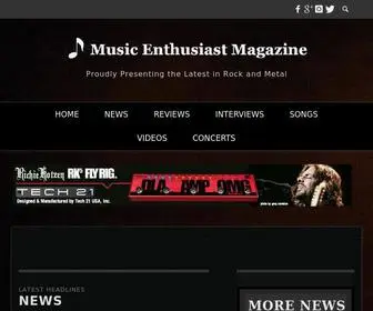 Musicenthusiastmag.com(Music Enthusiast Magazine) Screenshot