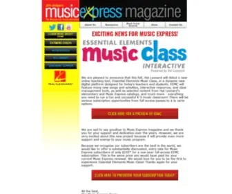 Musicexpressmagazine.com(John Jacobson's Music Express Magazine) Screenshot