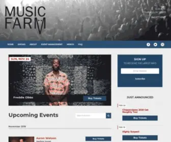 MusicFarm.com(Charleston Music Hall) Screenshot