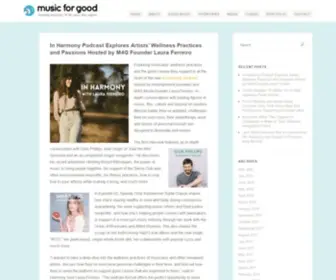 MusicForgood.tv(Heralding musicians & the causes they support) Screenshot