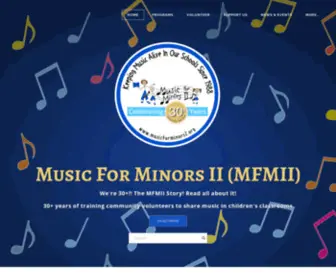 MusicForminors2.org(MUSIC FOR MINORS II (MFMII)) Screenshot