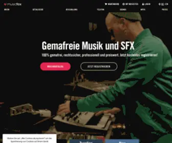 MusicFox.com(Gemafreie Musik für Unternehmen) Screenshot