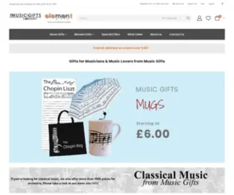 MusicGifts.co.uk(Gifts for Musicians) Screenshot