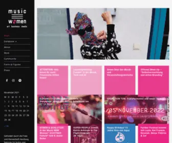 Musichhwomen.de(MusicHHwomen art.business.media Interessensvertretung Musikfrauen) Screenshot