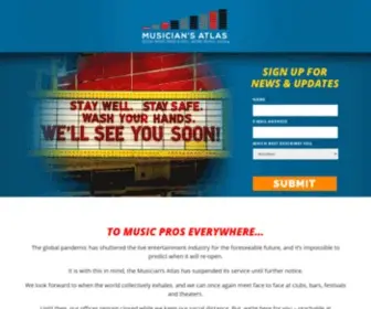 Musiciansatlas.com(The Musician's Atlas) Screenshot