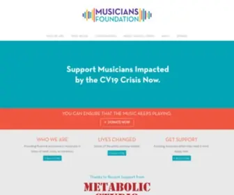 Musiciansfoundation.org(Helping Musicians in Need Since 1914) Screenshot