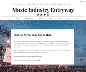 Musicindustryentryway.com(Entry Level Music Industry Resource) Screenshot