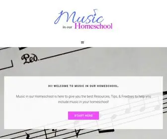 Musicinourhomeschool.com(Music in Our Homeschool) Screenshot