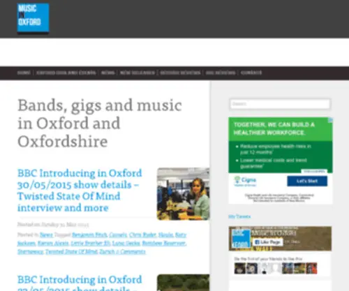 Musicinoxford.co.uk(Oxfordshire's music online) Screenshot
