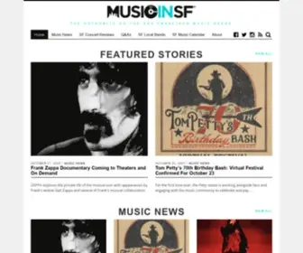 Musicinsf.com(The authority on the San Francisco Music Scene) Screenshot