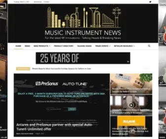 Musicinstrumentnews.co.uk(Music Instrument News) Screenshot