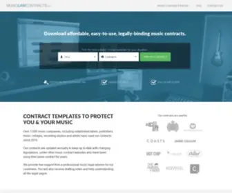 Musiclawcontracts.com(Download Music Contract Templates) Screenshot