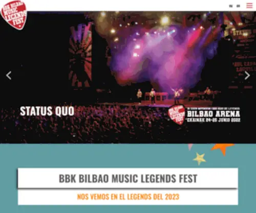 Musiclegendsfestival.com(BBK Bilbao Music Legends Fest 2022) Screenshot
