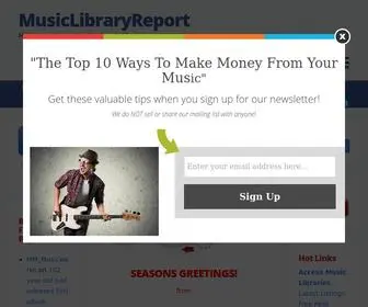 Musiclibraryreport.com(Music creators rating the music libraries) Screenshot