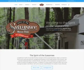 Musicliveshere.com(The Spirit of the Suwannee Music Park) Screenshot