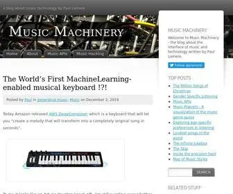 Musicmachinery.com(Music Machinery) Screenshot