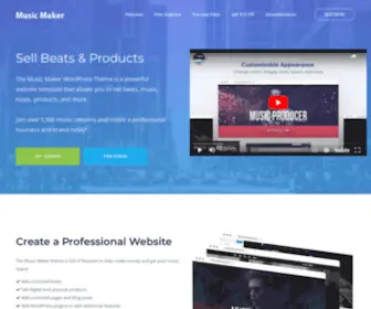 Musicmakertheme.com(Sell Beats Online) Screenshot