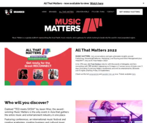 Musicmatters.asia(Music Matters) Screenshot