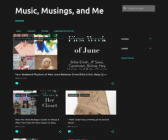 Musicmusingsandme.com(Music, Musings, and Me) Screenshot