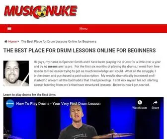 Musicnuke.com(The Best Place for Drum Lessons Online Music Nuke) Screenshot