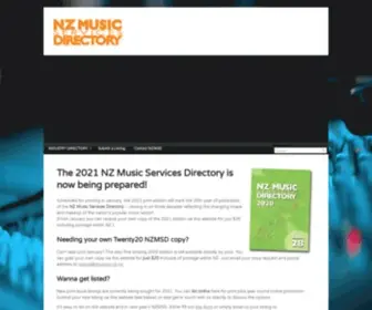 Musicnz.co.nz(The New Zealand Music Services Directory) Screenshot