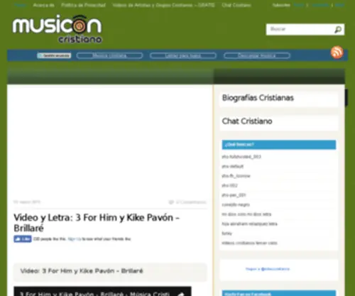 Musiconcristiano.com(Música cristiana) Screenshot