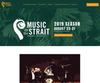 Musiconthestrait.com(Music on the Strait) Screenshot