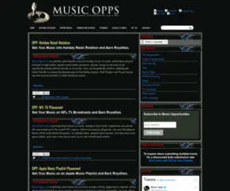 Musicopps.com(Music Opps) Screenshot