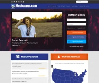 MusicPage.com(Where professionals come to find new artists and music) Screenshot