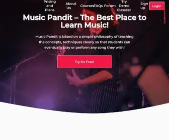 MusicPandit.com(Music Teaching Course Online) Screenshot