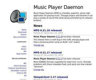 MusicPd.org(Music Player Daemon) Screenshot