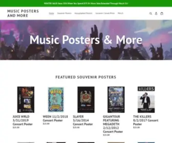 MusicPostersandmore.com(Music Posters And More) Screenshot