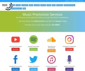 MusicPromotioncorp.com(Promote your music NOW and let's go VIRAL) Screenshot