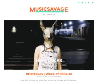 Musicsavage.com(A Music Blog) Screenshot