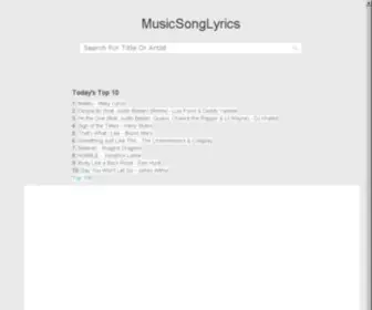 Musicsonglyrics.com(Music Lyrics) Screenshot