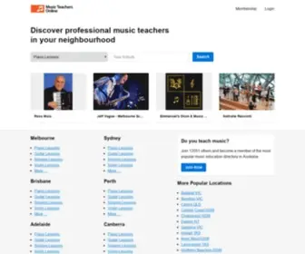 Musicteacher.com.au(Music Teachers Online) Screenshot