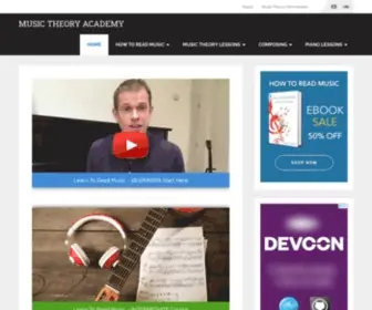 Musictheoryacademy.com(Learn Music theory with these free online courses) Screenshot