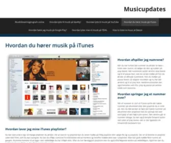 Musicupdates.dk(Hvordan du hører musik på iTunes) Screenshot