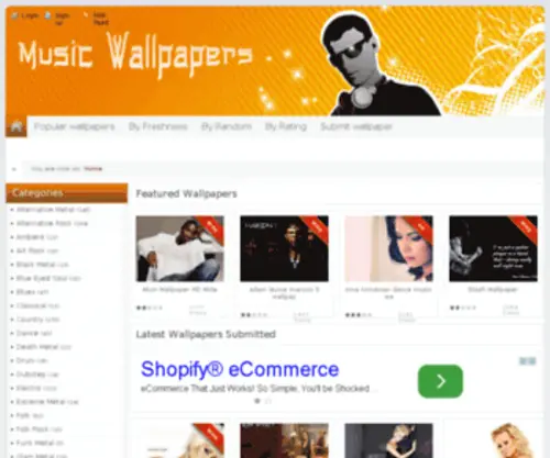 Musicwalls.org(Music Wallpapers) Screenshot