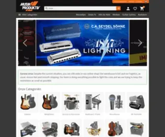 Musik-Produktiv.nl(De professionele Webshop voor muziekinstrumenten) Screenshot