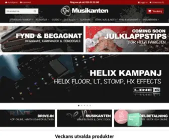 Musikanten.nu( Din musikaffär på nätet) Screenshot