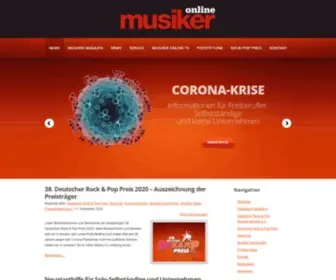 Musiker-Online.com(DRMV – Musiker Magazin) Screenshot