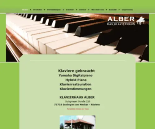 Musikhaus-Alber.de(Klaviere Stuttgart) Screenshot