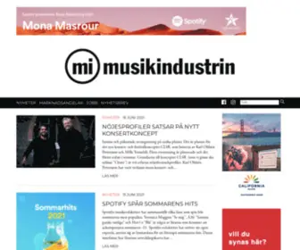 Musikindustrin.se(Nyheter från musikindustrin) Screenshot