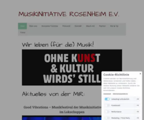 Musikinitiative.com(Wir leben (für die) Musik) Screenshot