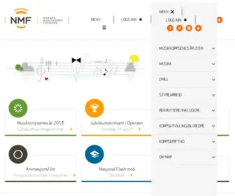 Musikkorps.no(Norges Musikkorps Forbund Allesnakkerkorps) Screenshot