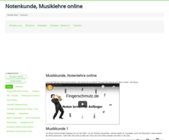 Musikkunde.info(Musikkunde, Notenlehre online) Screenshot