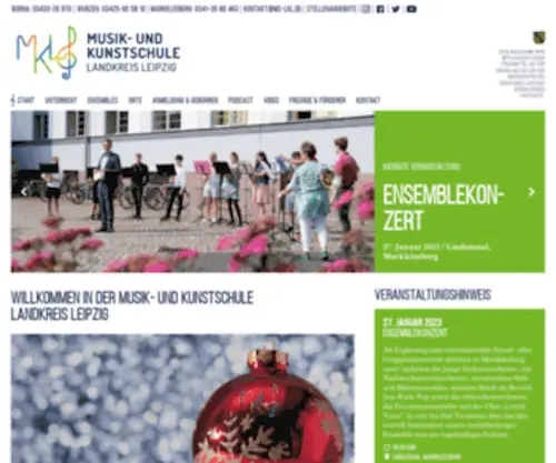Musikschule-Leipzigerland.de(Und Kunstschule Landkreis Leipzig) Screenshot