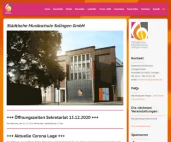 Musikschule-Solingen.de(Städtische Musikschule Solingen GmbH) Screenshot