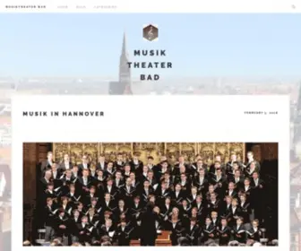 Musiktheater-Bad.de(Musik, Veranstaltungen und Freizeittipps in Hannover. Erfahre hier neue Ideen für dein Wochenende) Screenshot